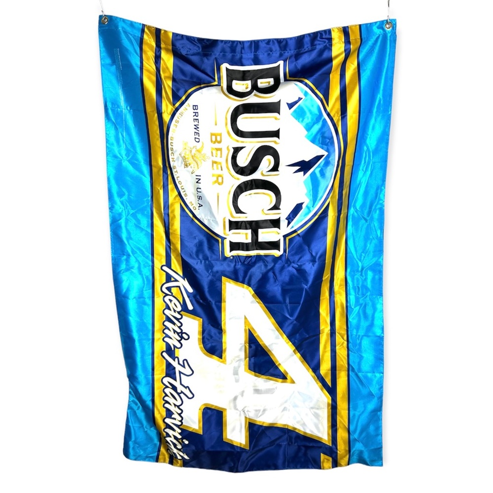 BUSCH 3x5 BANNER SIGN BEER MAN CAVE KEVIN HARVICK
